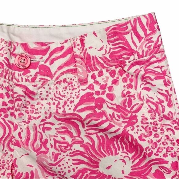 Lilly Pulitzer Pink Lion Callahan Shorts 0 - Picture 3 of 6